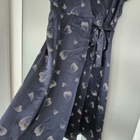 Joie Bethwyn Silk Heart-Print Wrap Dress - Picture 6 of 13